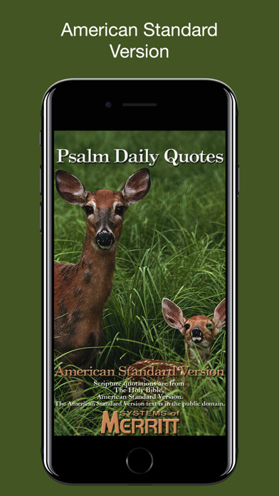 Emulate iPhone app Psalm Daily Quotes ASV using MyAndroid