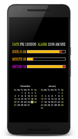 Run android online APK PsPsClock"Bar" Clock  Cal from MyAndroid or emulate PsPsClock"Bar" Clock  Cal using MyAndroid