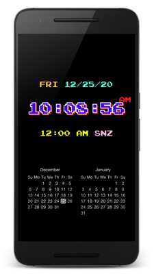 Emulate Android APK PsPsClock "Pixel" - Music Alarm Clock  Calendar