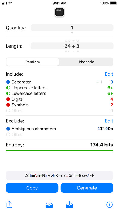 Emulate iPhone app PSWD: Password Generator using MyAndroid Emulate iPhone app PSWD: Password Generator using MyAndroid