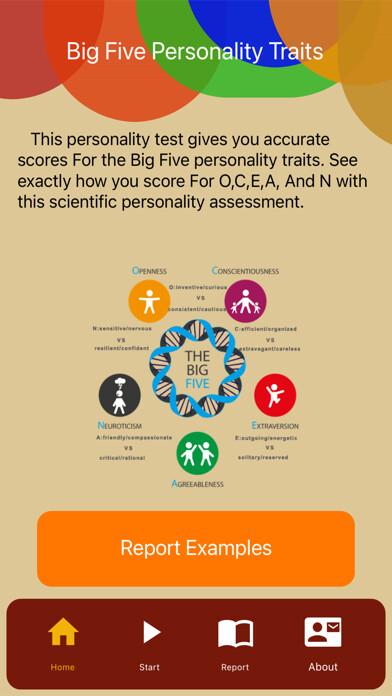 Emulate iPhone app Psychological test-Big five using MyAndroid