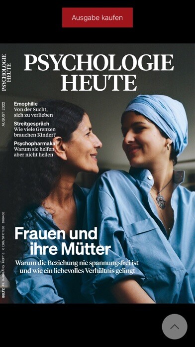 Emulate iPhone app Psychologie Heute using MyAndroid