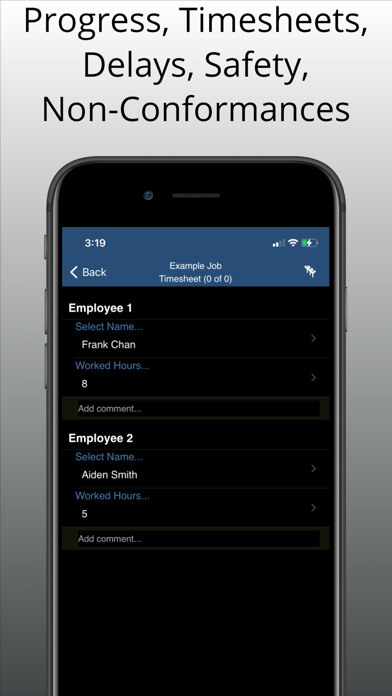 Emulate iPhone app PTAG FM: Workface Efficiency using MyAndroid