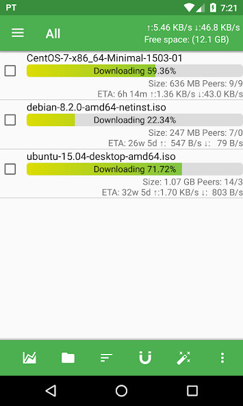 Run android online APK PTorrent - torrent application from MyAndroid or emulate PTorrent - torrent application using MyAndroid
