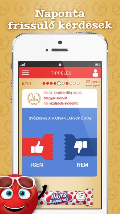 Emulate iPhone app Pöttyös - Hajrá Magyarok using MyAndroid