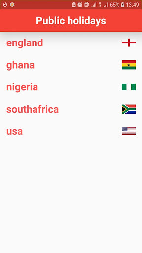 Run android online APK Public Holidays (world) from MyAndroid or emulate Public Holidays (world) using MyAndroid