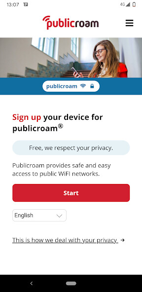 Run android online APK publicroam from MyAndroid or emulate publicroam using MyAndroid