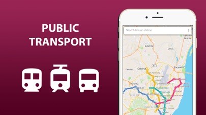 Emulate iPhone app Public transport map Lisbon using MyAndroid