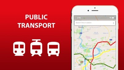 Emulate iPhone app Public transport map Prague using MyAndroid
