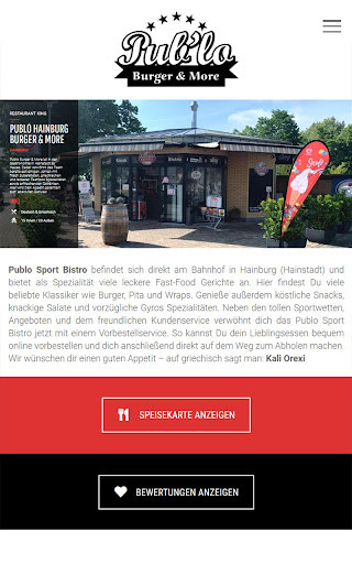 Run android online APK Publo - Burger, Wraps & More (Hainburg) from MyAndroid or emulate Publo - Burger, Wraps & More (Hainburg) using MyAndroid Run android online APK Publo - Burger, Wraps & More (Hainburg) from MyAndroid or emulate Publo - Burger, Wraps & More (Hainburg) using MyAndroid