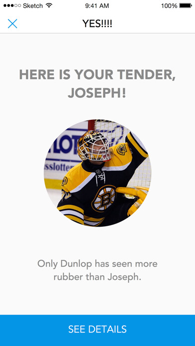 Emulate iPhone app Puck – Rent a Goalie. Fast. using MyAndroid