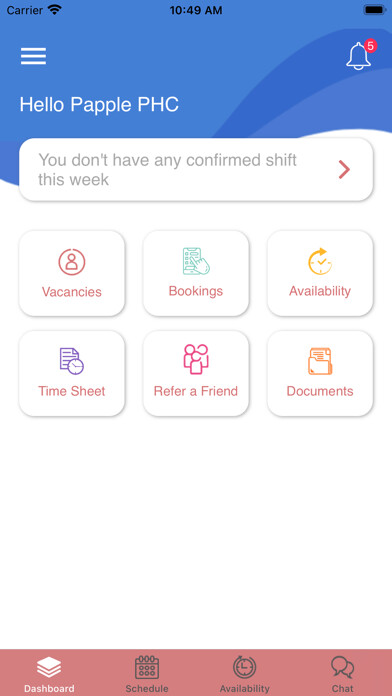 Emulate iPhone app Puffins Healthcare using MyAndroid