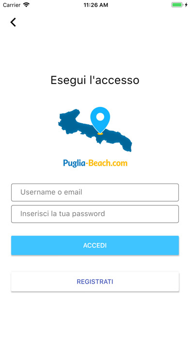 Emulate iPhone app Puglia-Beach using MyAndroid