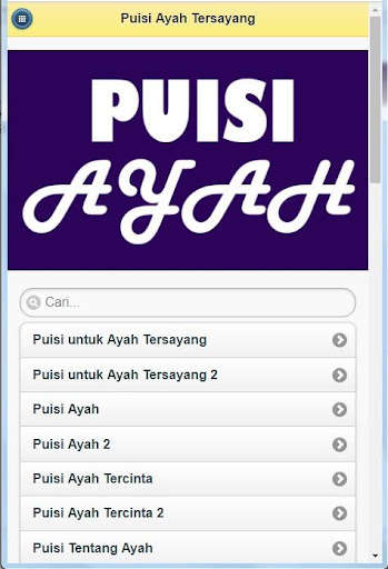 Run android online APK Puisi Ayah Tersayang from MyAndroid or emulate Puisi Ayah Tersayang using MyAndroid