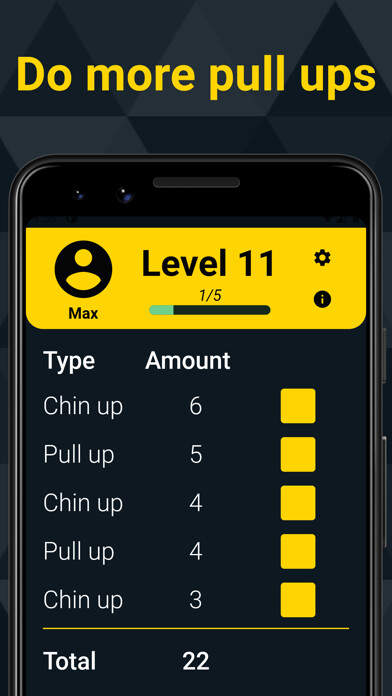 Emulate iPhone app Pull up Trainer Premium using MyAndroid
