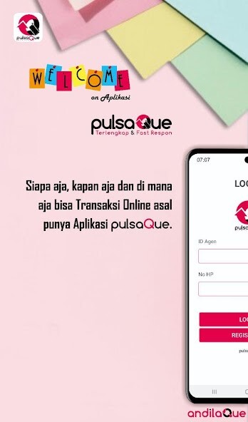 Run android online APK pulsaQue -ANDILA: App Pulsa from MyAndroid or emulate pulsaQue -ANDILA: App Pulsa using MyAndroid