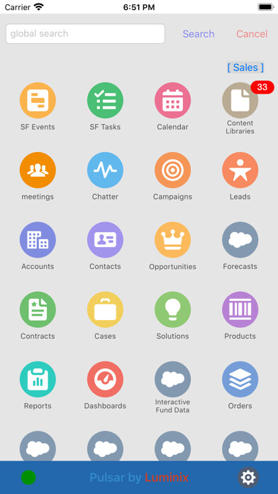 Emulate iPhone app Pulsar for Salesforce using MyAndroid