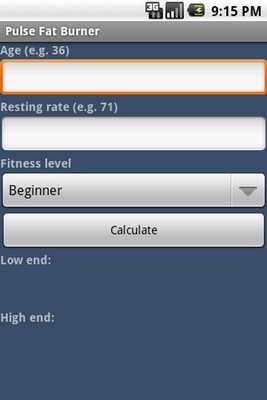 Emulate Android APK Pulse Fat Burner