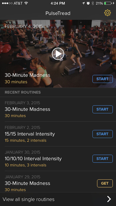 Emulate iPhone app PulseTread: Treadmill Trainer using MyAndroid