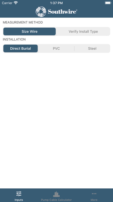 Emulate iPhone app Pump Cable Calculator using MyAndroid Emulate iPhone app Pump Cable Calculator using MyAndroid
