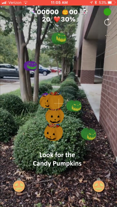 Emulate iPhone app Pumpkin Popper-AR using MyAndroid