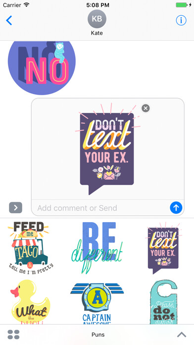 Emulate iPhone app Puns and Puns - Sticker Pack using MyAndroid Emulate iPhone app Puns and Puns - Sticker Pack using MyAndroid