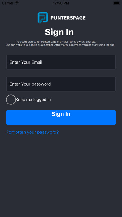 Emulate iPhone app Punters Page using MyAndroid Emulate iPhone app Punters Page using MyAndroid