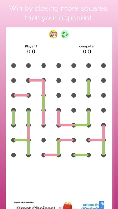 Emulate iPhone app puntos & cuadros: dots and box using MyAndroid Emulate iPhone app puntos & cuadros: dots and box using MyAndroid
