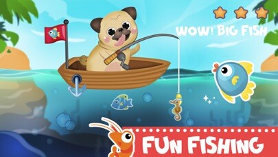 Emulate iPhone app Puppy fishing - Funny pals using MyAndroid
