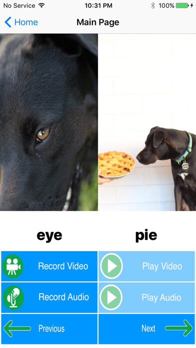 Emulate iPhone app Puppy Minimal Pairs using MyAndroid Emulate iPhone app Puppy Minimal Pairs using MyAndroid