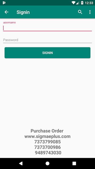 Run android online APK PurchaseOrderSigma from MyAndroid or emulate PurchaseOrderSigma using MyAndroid