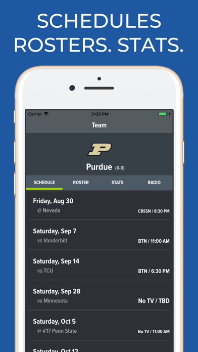 Emulate iPhone app Purdue Football Schedules using MyAndroid Emulate iPhone app Purdue Football Schedules using MyAndroid
