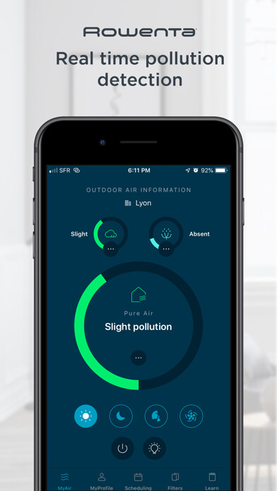 Emulate iPhone app Pure Air by Rowenta using MyAndroid