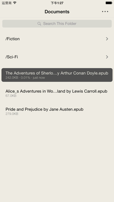 Emulate iPhone app PureReader - a TXT/EPUB Reader using MyAndroid