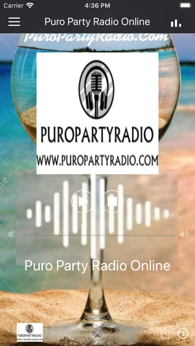 Emulate iPhone app Puro Party Radio Online using MyAndroid