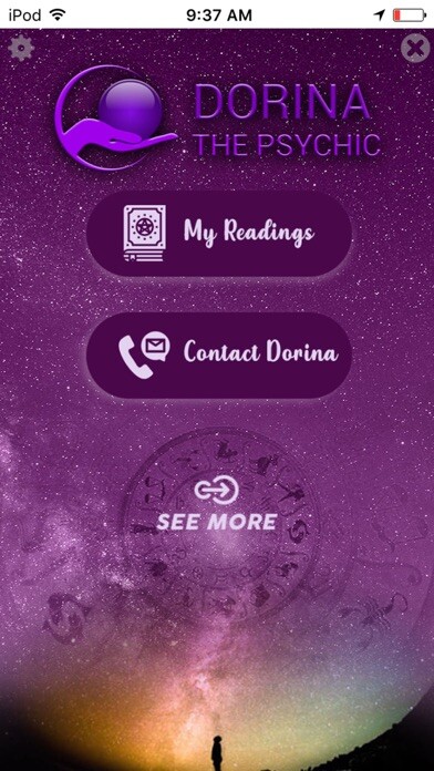 Emulate iPhone app Purple Aura Psychic using MyAndroid
