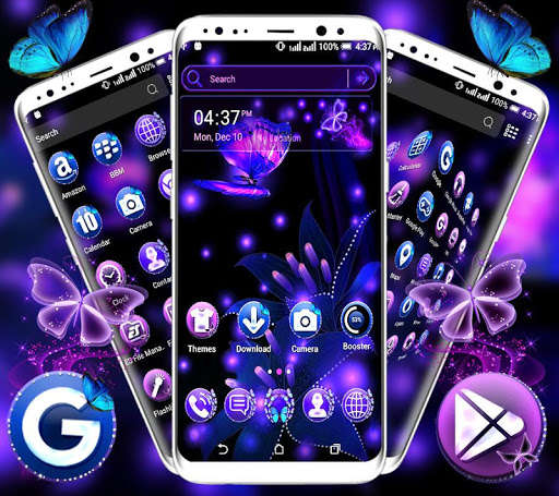 Run android online APK Purple Butterlfy Launcher Theme from MyAndroid or emulate Purple Butterlfy Launcher Theme using MyAndroid