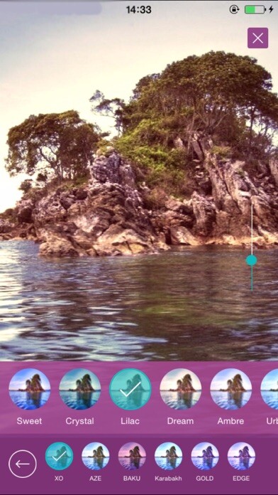 Emulate iPhone app Purple Camera - Photo effects using MyAndroid