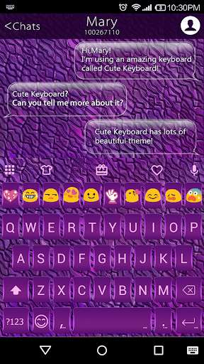 Run android online APK Purple Emoji Keyboard Theme from MyAndroid or emulate Purple Emoji Keyboard Theme using MyAndroid