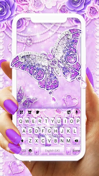 Run android online APK Purple Lux Butterfly Theme from MyAndroid or emulate Purple Lux Butterfly Theme using MyAndroid