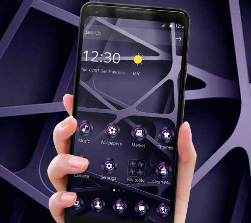 Emulate Android APK Purple Metal Framework Theme