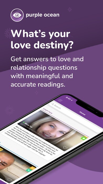 Emulate iPhone app Purple Ocean Psychic Readings using MyAndroid