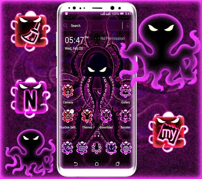 Run android online APK Purple Octopus Launcher Theme from MyAndroid or emulate Purple Octopus Launcher Theme using MyAndroid