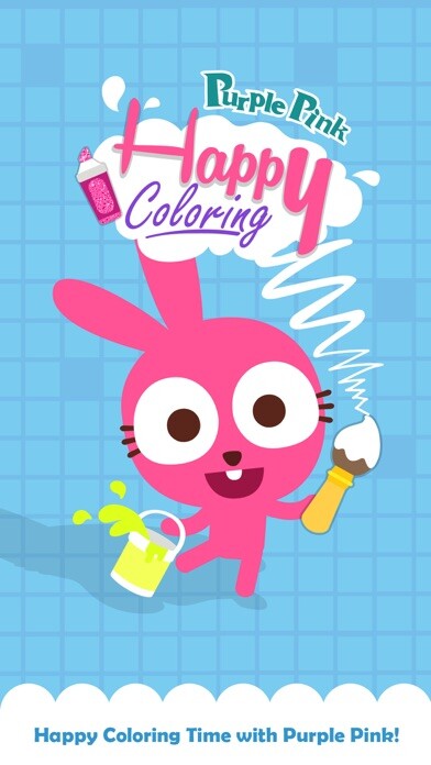 Emulate iPhone app Purple Pink Happy Coloring using MyAndroid