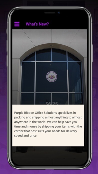 Emulate iPhone app Purple Ribbon Office Solutions using MyAndroid Emulate iPhone app Purple Ribbon Office Solutions using MyAndroid