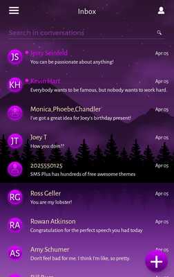 Emulate Android APK Purple SMS Theme
