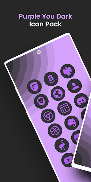 Run android online APK Purple You Dark - Icon Pack from MyAndroid or emulate Purple You Dark - Icon Pack using MyAndroid
