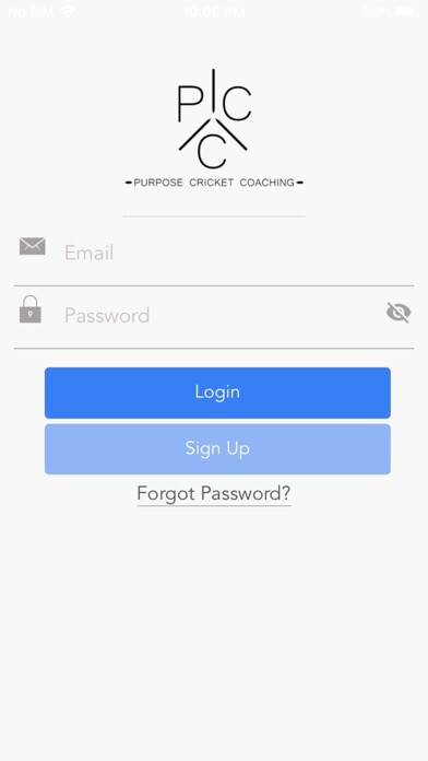 Emulate iPhone app Purpose Cricket Coaching using MyAndroid