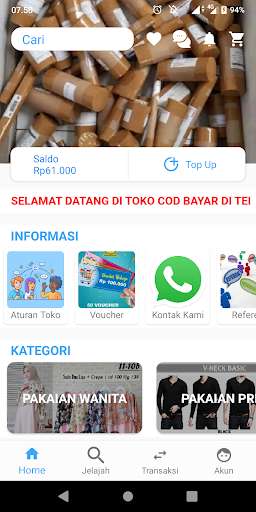 Run android online APK Pusat Grosir Tegal Gubug ( COD ) from MyAndroid or emulate Pusat Grosir Tegal Gubug ( COD ) using MyAndroid Run android online APK Pusat Grosir Tegal Gubug ( COD ) from MyAndroid or emulate Pusat Grosir Tegal Gubug ( COD ) using MyAndroid