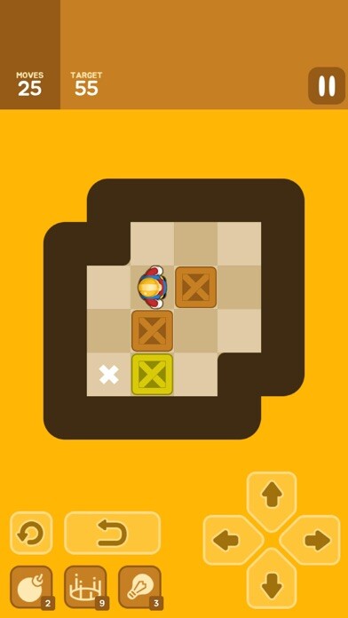Emulate iPhone app Push Maze Puzzle using MyAndroid